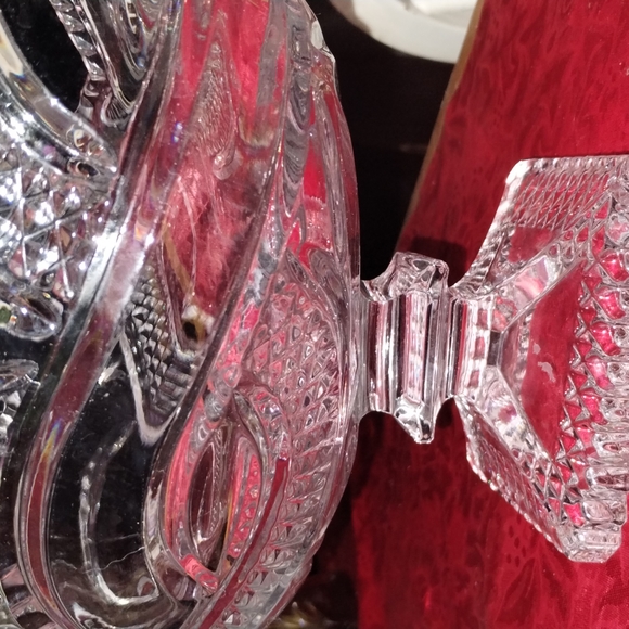 Czech Bohemia Crystal Gandola 12" Dish - Picture 2 of 5